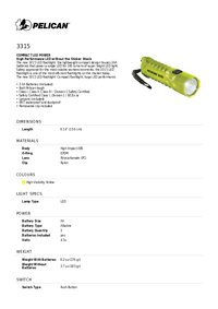 Thumbnail of document Data Sheet - 3315 Flashlight